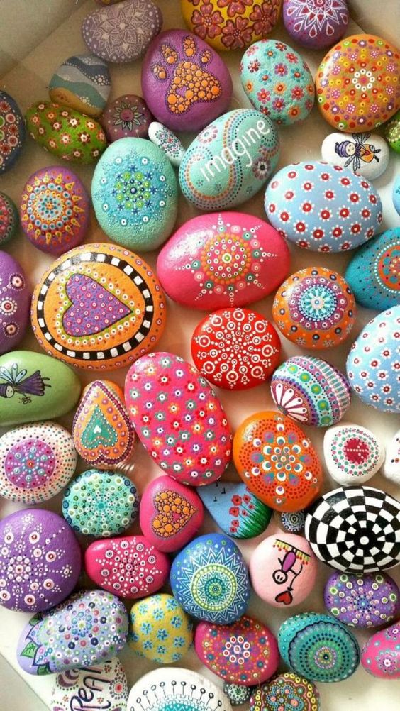 Piedras Pintades a Mano Koleksiyonculuğu farklı desenler