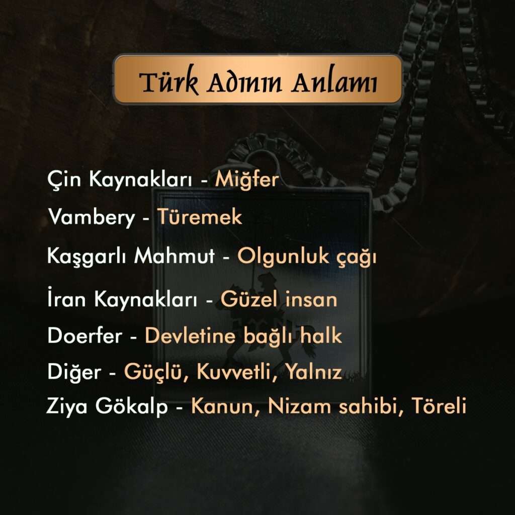 Türk adının anlamları